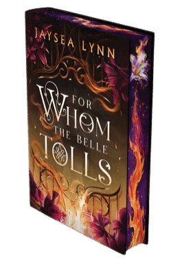 Book cover with fiery floral border